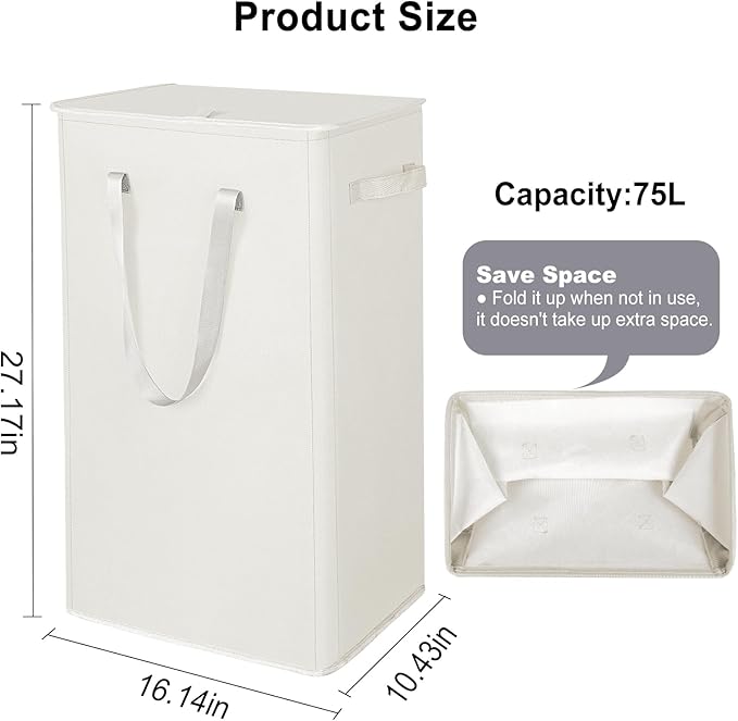 Odonata 75L Slim Laundry Hamper - Image 2