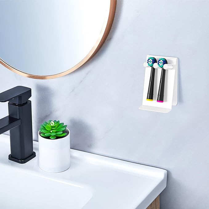 Electric Toothbrush Head Holder Adhesive or Tabletop, Tooth Brush Holder - Image 3