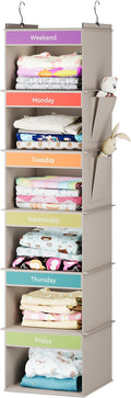 YOUDENOVA 6-Shelf Weekly Hanging Closet Organizer, Weekly Clothes Organizers by YOUDENOVA