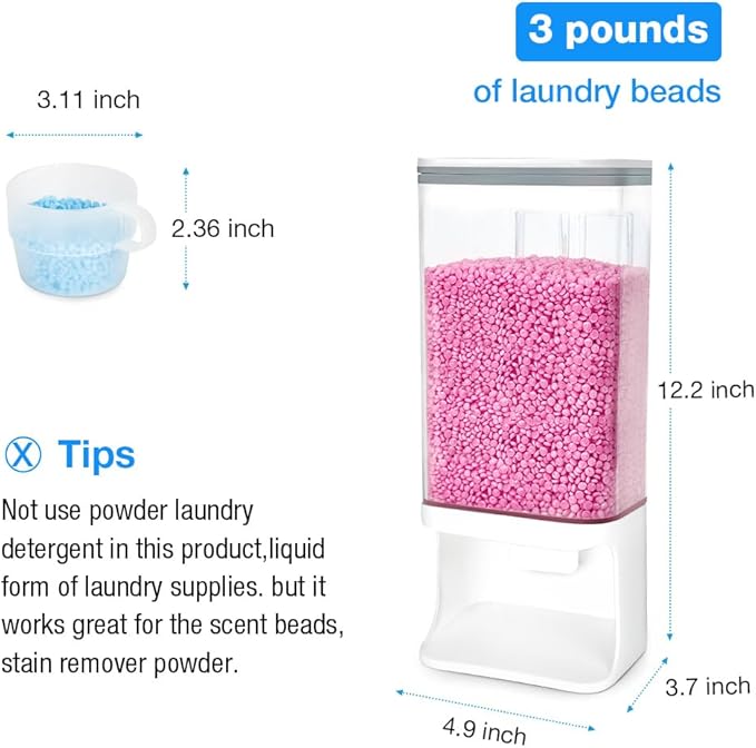 Conworld Laundry Detergent Dispenser, Wall Mounted Laundry Beads Dispenser - Image 7