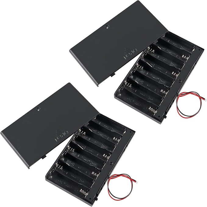 2Pcs 8 x AA Battery Holder Case Box 8 x 12V AA Battery Storage Box Battery by AITIAO