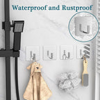 Adhesive Towel Hooks, 8 Pack Self Adhesive Coat Sticky Hooks - Image 5