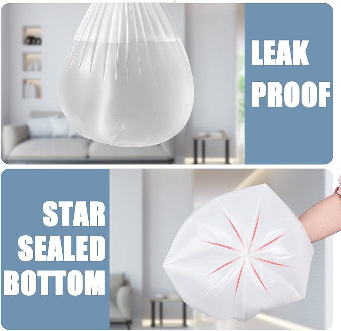 4 Gallon Small Trash Bags, Transparent - Image 6
