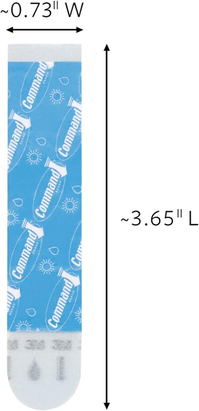 Command 5 lb Large Water-Resistant Refill Strips, 4 Strips, Reuse Large Bath - Image 3