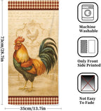 Farm Chicken Hand Towels, Decorative Rooster Towels Sets of 2 Soft Rustic - Image 2