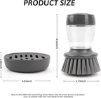 Kitchen Brush with Holder and Soap Dispensing Palm Brush Storage Set - Image 6