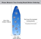 Ironing Board Cover wtih Blue Snowflake Print, Soft Stain Resistant Ironing - Image 5