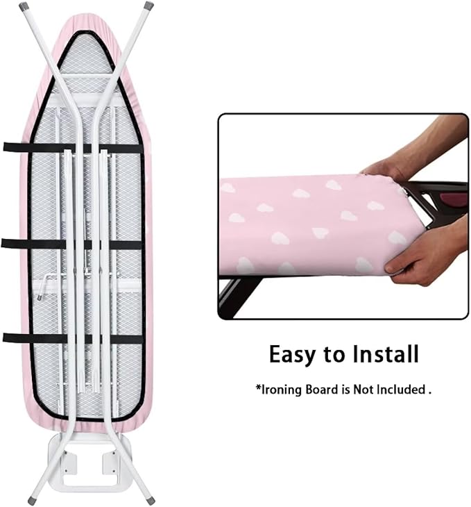 Pink Heart Ironing Board Cover and Pad Soft Cover - Image 5