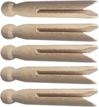 Round Wooden Clothespins, Unfinished Wood Doll Pins - Image 6