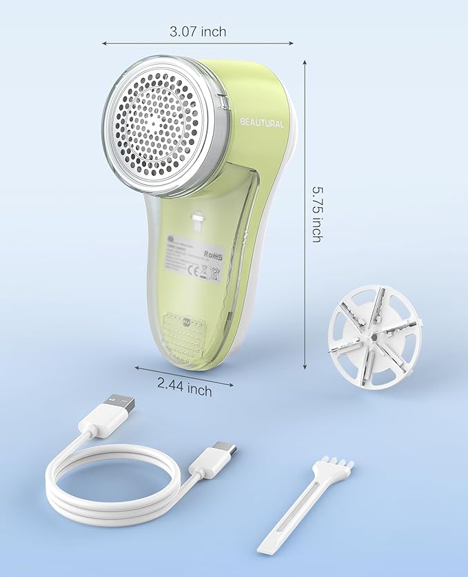 BEAUTURAL Fabric Shaver, Rechargeable Lint Remover - Image 7