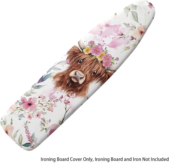 Sprowallow Cow Iron Ironing Board Cover 15x54 inch, Thick Padding, Fits Small - Image 6