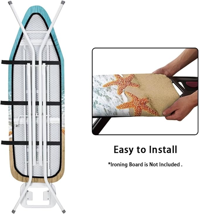 Beach Starfish Ironing Board Cover Standard Size Ironing Board Pad Protective - Image 4