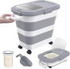 HOYTAMDA 25-35Lbs Rice Container, Collapsible Airtight Food Storage Containers by HOYTAMDARHOMESTORAGE