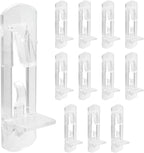 Biaungdo 12 Pcs Plastic Locking Shelf Support Pegs, 6mm Clear Cabinet Shelf by Biaungdo