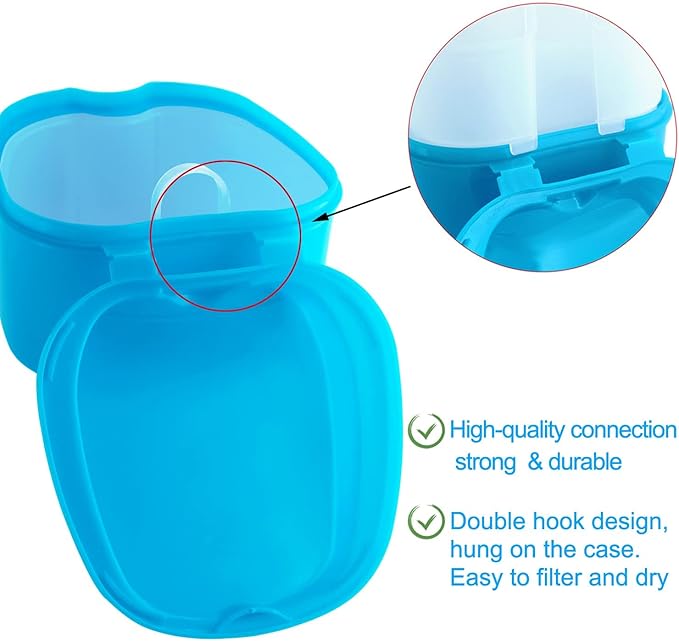 Keedolla 2 Pack Cute Denture Cups Denture Bath Container - Image 4