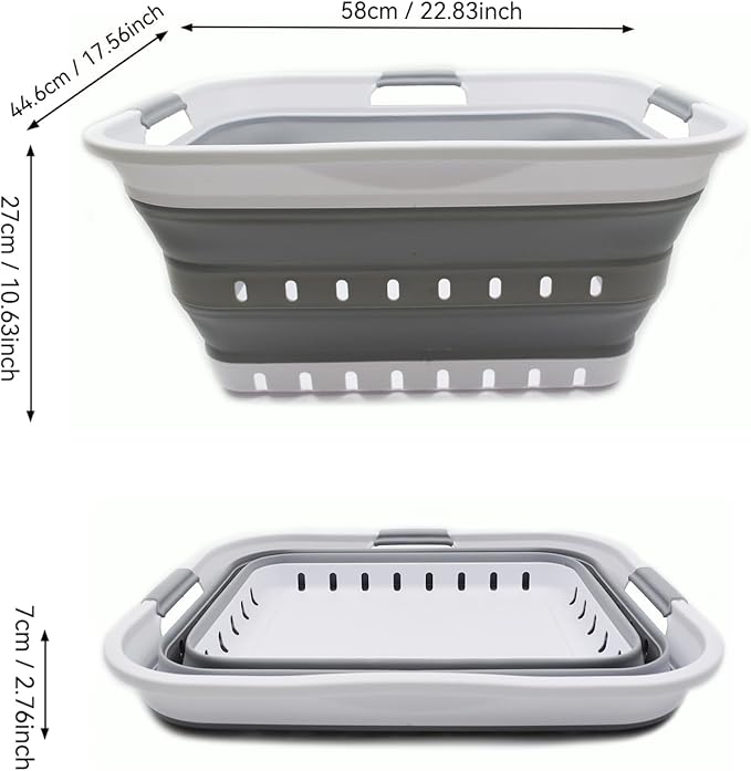 SAMMART 42L Collapsible Plastic Laundry Basket - Image 3
