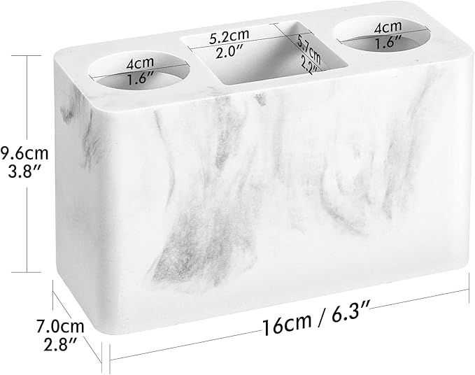 Luxspire Toothbrush Holder, 3 Slots Electric Toothbrush and Toothpaste Holder - Image 6