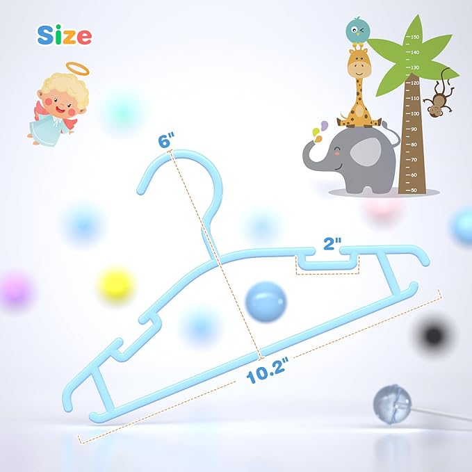 GoodtoU Baby Clothes Hangers 60 Pack, Baby Plastic Hangers - Image 3