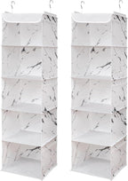 5 Shelves Hanging Closet Organizer, 2 Pack Hanging Storage by BrilliantJo