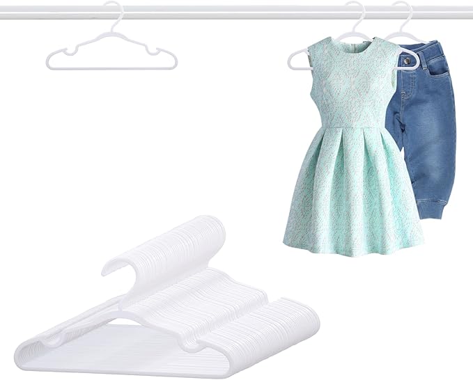 60 Pack White Baby Hangers 12.91 Inch by YeJieYJ