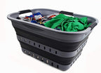 SAMMART 30L Collapsible 3 Handled Plastic Laundry Basket - Image 5
