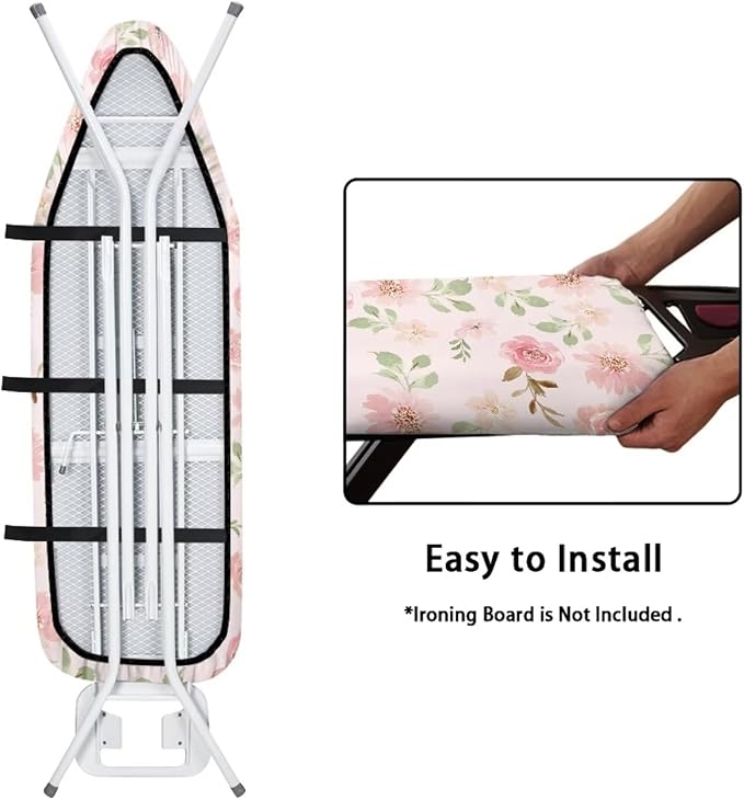 Ironing Board Cover Ironing Board Pad Covers Protector Pink Floral - Image 4