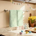 Artoid Mode 2 Pcs Light Green 3D Rabbit Jacquard Easter Hand Towels - Image 5