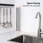 Tomorotec 17.7" x 15.5" Roll Up Dish Drying Rack Over Sink Drying Rack Sink - Image 3