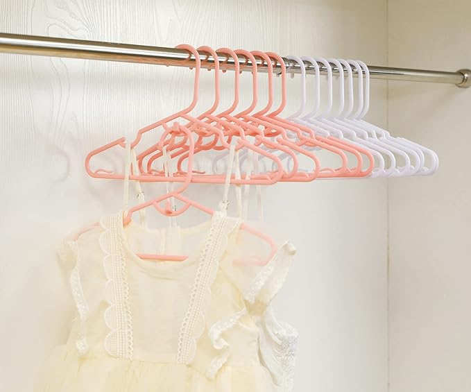 40pcs Grey Baby Nursery Closet Hangers, Non-Slip Laundry Infant Pant Hanger - Image 6