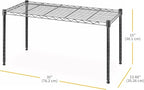Xcity Storage Shelves, 1 Tier Heavy Duty Metal Shelving Unit, 350 LBS Capacity Adjustable Steel Wire Shelf Organizer for Pantry, Kitchen, Garage, 14" D x 30" W x 15" H, Black - Image 3