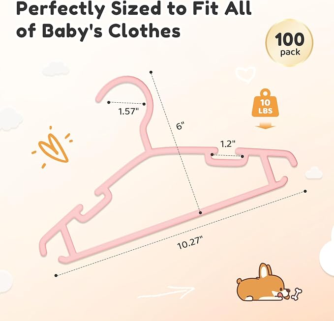 Kids Plastic Hangers, Baby Clothes Hangers - Image 2