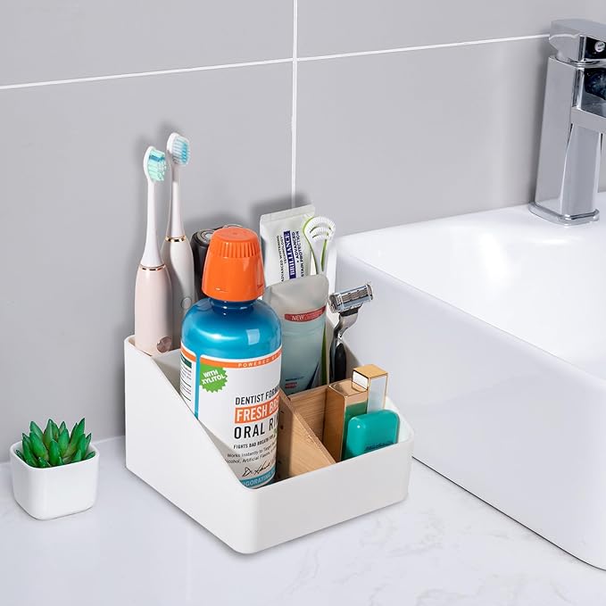 Toothbrush Holder for Bathrooms, 4 Slots Tooth Brush Holder - Image 2