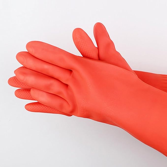 Household Arms Length Rubber Latex Cleaning Long Glove Reusable Kitchen Natural - Image 6