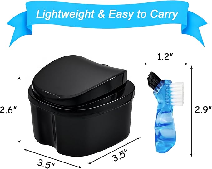 Keedolla 2 Pack Denture Bath Case Partial Denture Cup Retainer Cleaning - Image 6