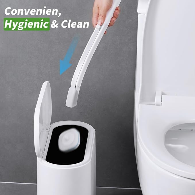 oshang Disposable Toilet Brush 2 Pack- Toilet Bowl Cleaner, Toilet Cleaning - Image 7