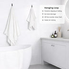SEMAXE White Bath Towel Set, 100% Cotton Bathroom Towels - Image 4