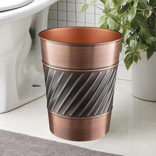 Monarch Abode Metal Bathroom Trash Can – Waste Basket - Image 5