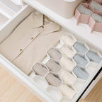 Poeland Drawer Divider Organizer 8pcs DIY Plastic Grid Honeycomb Drawer Divider - Image 4