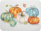Fall Watercolor Pumpkin Leaf Dish Drying Mat 18 x 24 Inch by APORTT