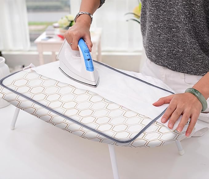 SheeChung Small Ironing Board Cover and Pad 12"x32", Tabletop Ironing Board - Image 4