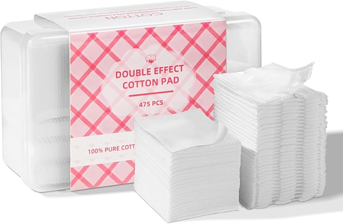 Square Cotton Pads 475 Pcs Makeup Remover Pads Cotton Squares by icotle