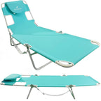 Ostrich 72 by 22 Inch Versatile Chaise Lounge Portable Reclining Lounger, Outdoor Patio, Beach, Lawn, Camping, or Pool Tanning Chair, Aqua - Image 8