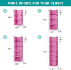 YOUDENOVA Hanging Closet Organizer, 5-Shelf Closet Hanging Storage Shelves - Image 6
