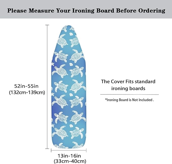 Sea Turtle Iron Board Cover Thick Soft Ironing Board Cover and Pad Standard - Image 5