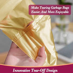 4 Gallon 180pcs Small Gold Trash Bags Strong Golden Garbage Bags, Bathroom - Image 3