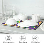 Mardi Gras Dish Drying Mat for Kitchen Mask Beads Confetti Masquerade Party - Image 7