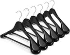 HOUSE DAY High-Grade Suit Hangers, Wide Shoulder Wooden Hangers by HOUSEDAY