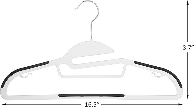 Finnhomy 50 Pack Plastic Hangers, Heavy Duty Clothes Hangers - Image 2