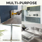 30 Pieces Plastic Drop Sheets for Painting, Waterproof and Dust-Proof Clear - Image 5