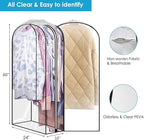 60" Clear Clothes Hangers with Smooth Side Zipper, 4 Pack - Image 4